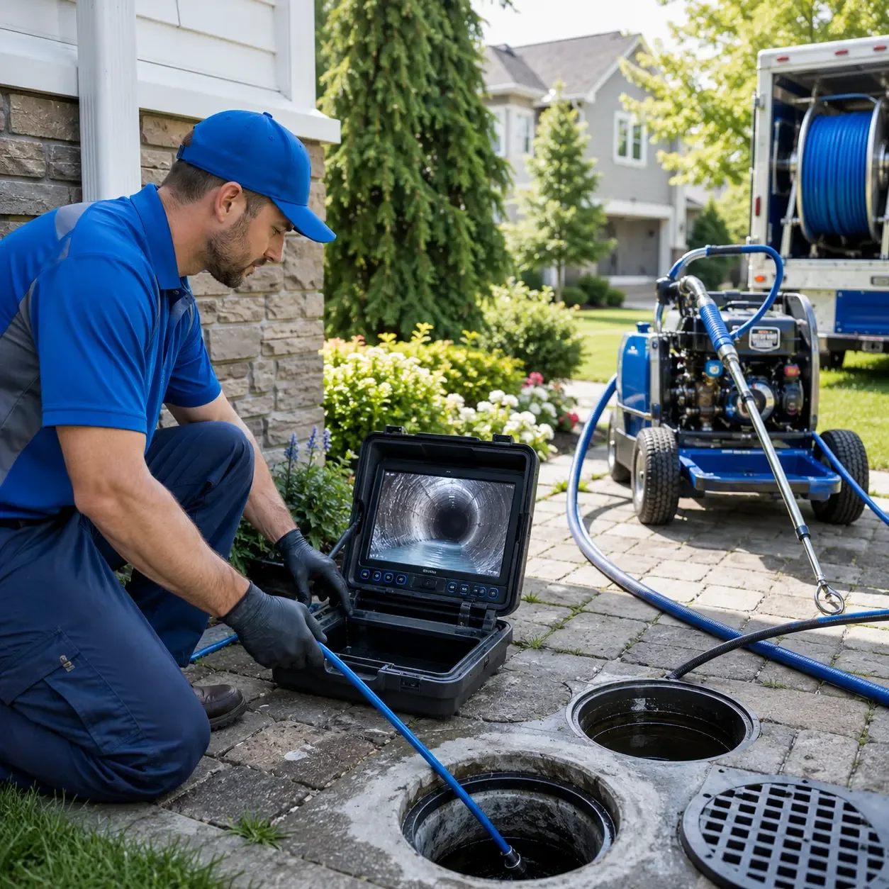 Outdoor drain cleaning professionals serving Emden, IL
