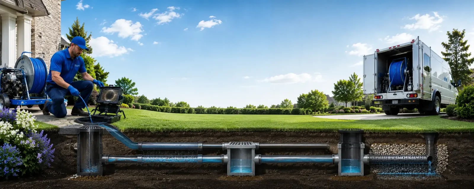 Outdoor drain cleaning information for Emden, IL